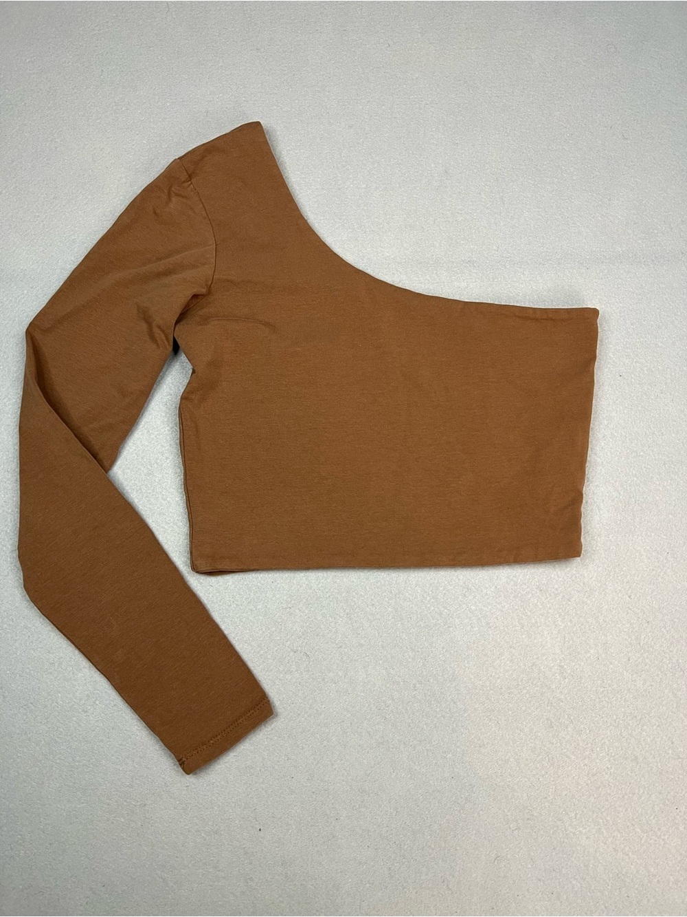 Cotton on one shoulder / one sleeve long sleeve crop top size small